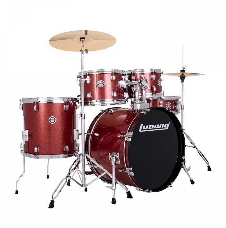 Ludwig Accent Fuse Red Sparkle Komplettset