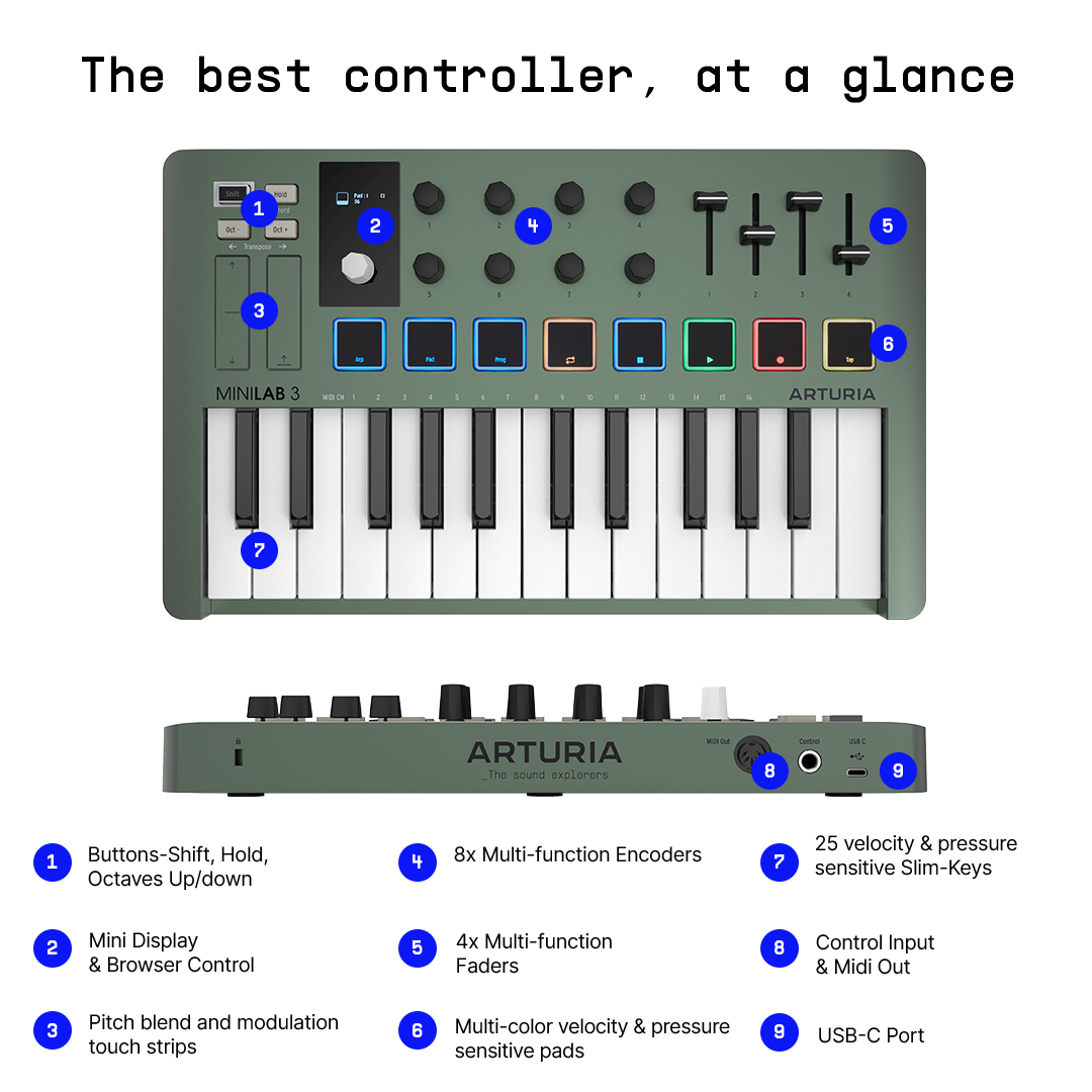 Arturia MiniLab 3 Mint