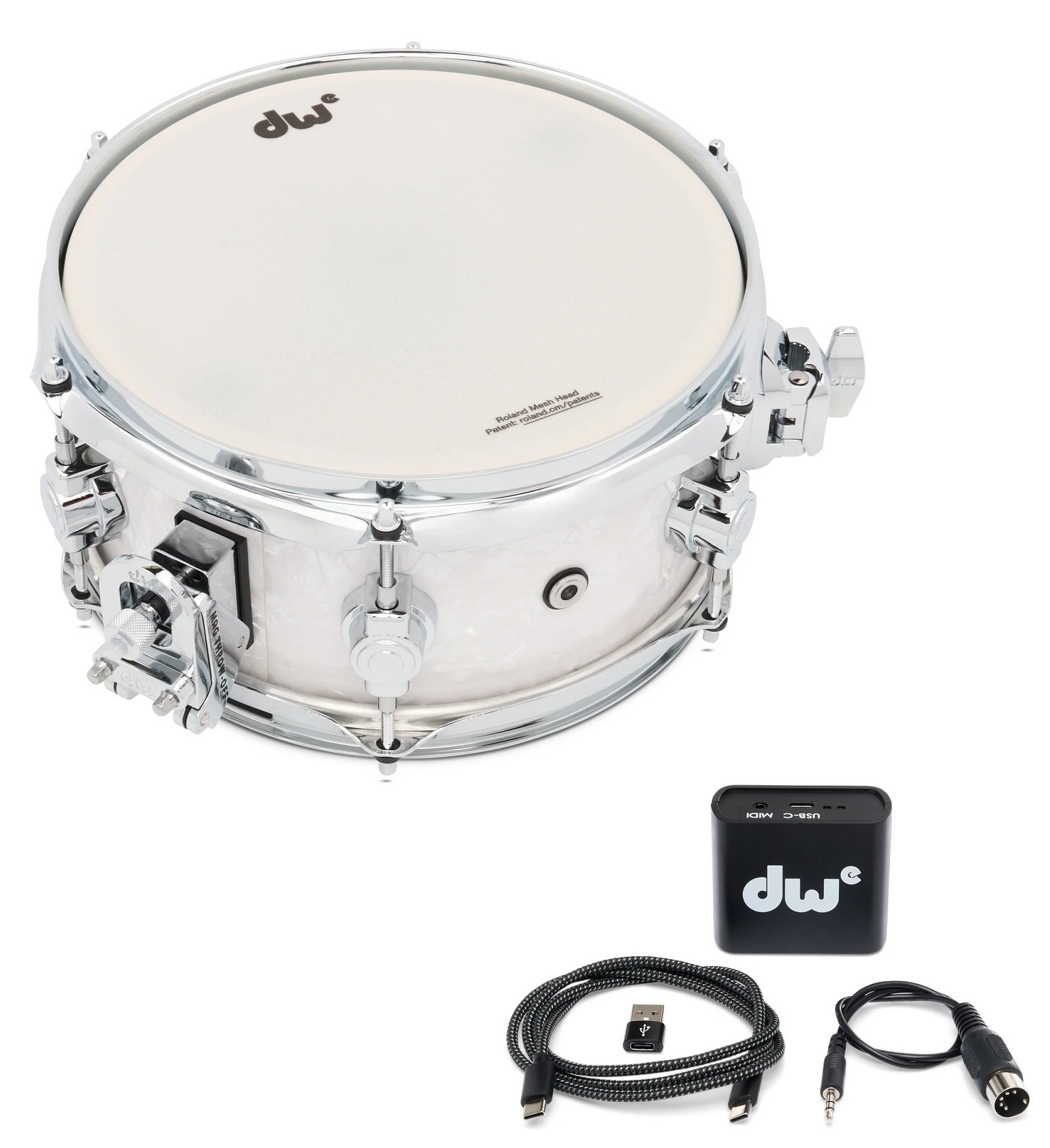 DWe 10x5 Snare White Marine Pearl