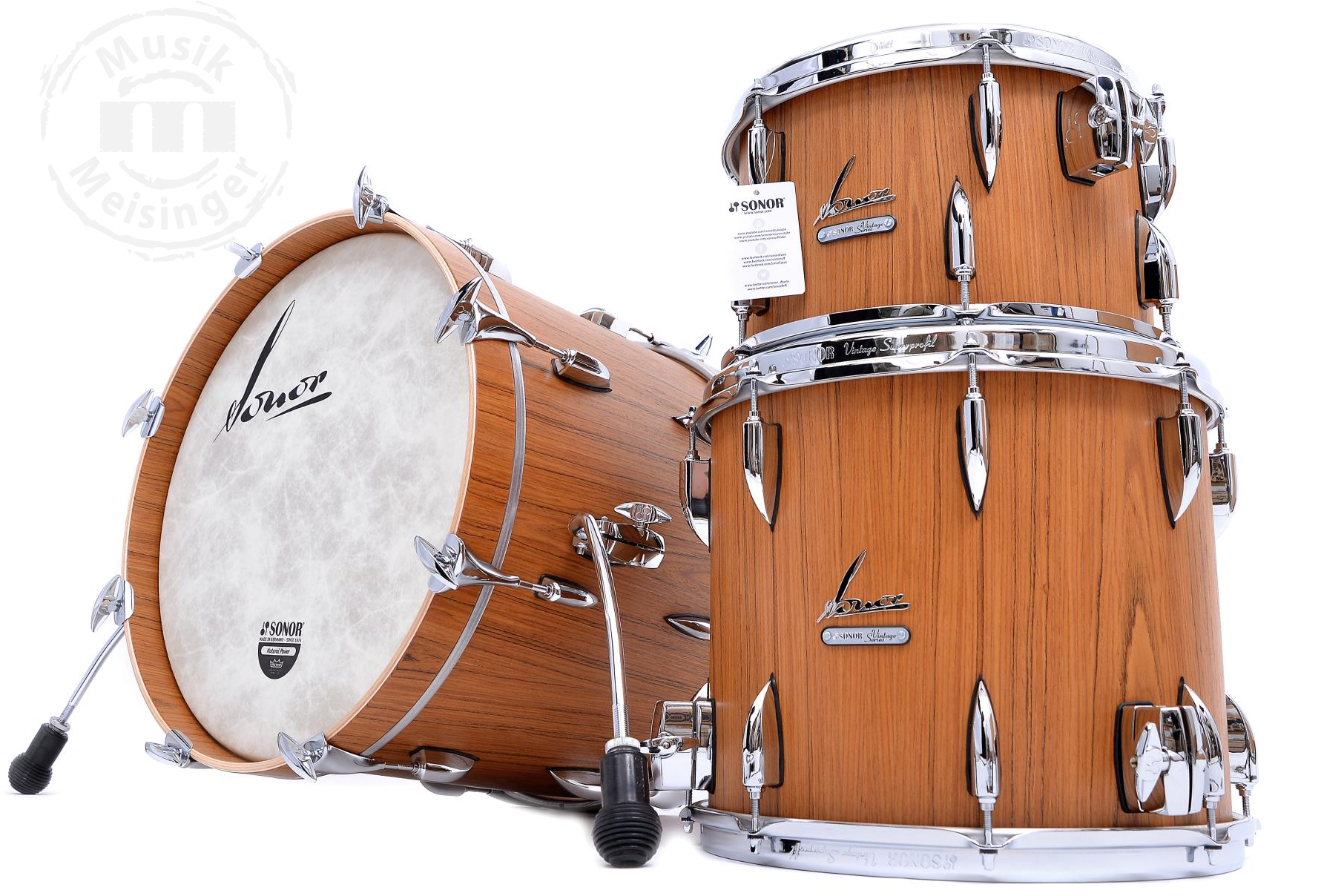 Sonor Vintage 18B/12TT/14FT Teak Seidenmatt
