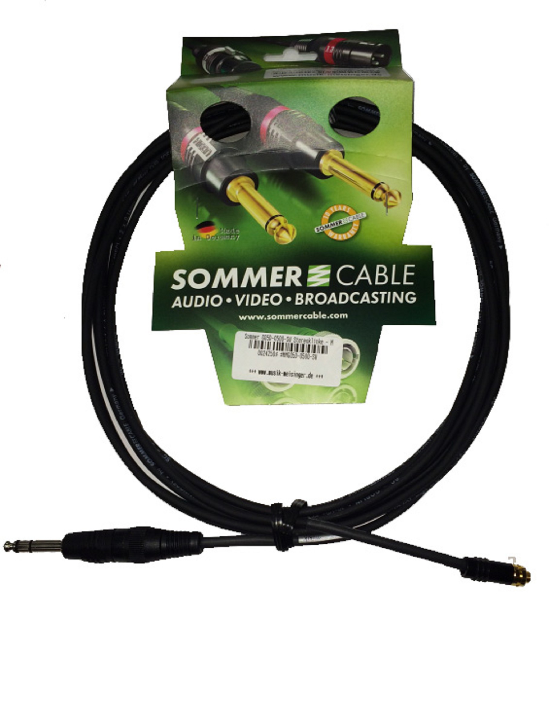 Sommer Cable GO5D SterKl 6,3MiniKlbuchse 5,0m