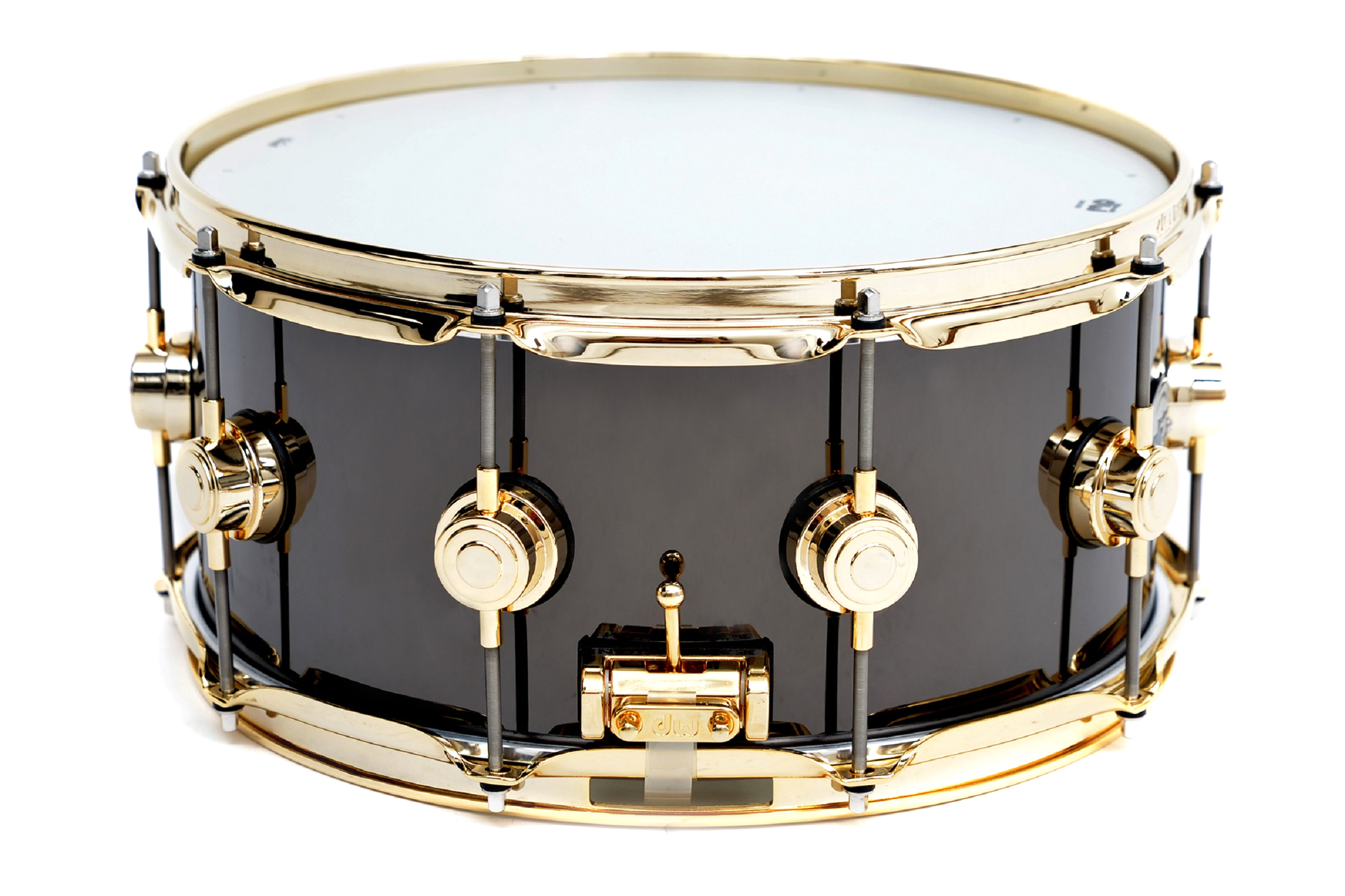 dw Snare 14x6,5 Black Nickel Over Brass Gold HDWR