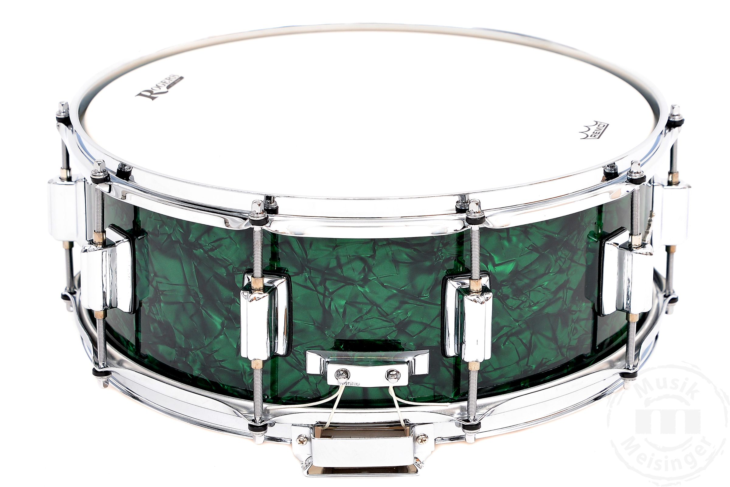 Rogers 14x5 Dyna-Sonic Snare Green Marine Pearl
