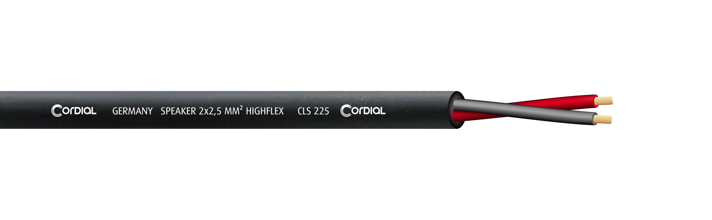 Cordial CLS 225 BLACK 100, 100m, 2 x 2,50 mm2
