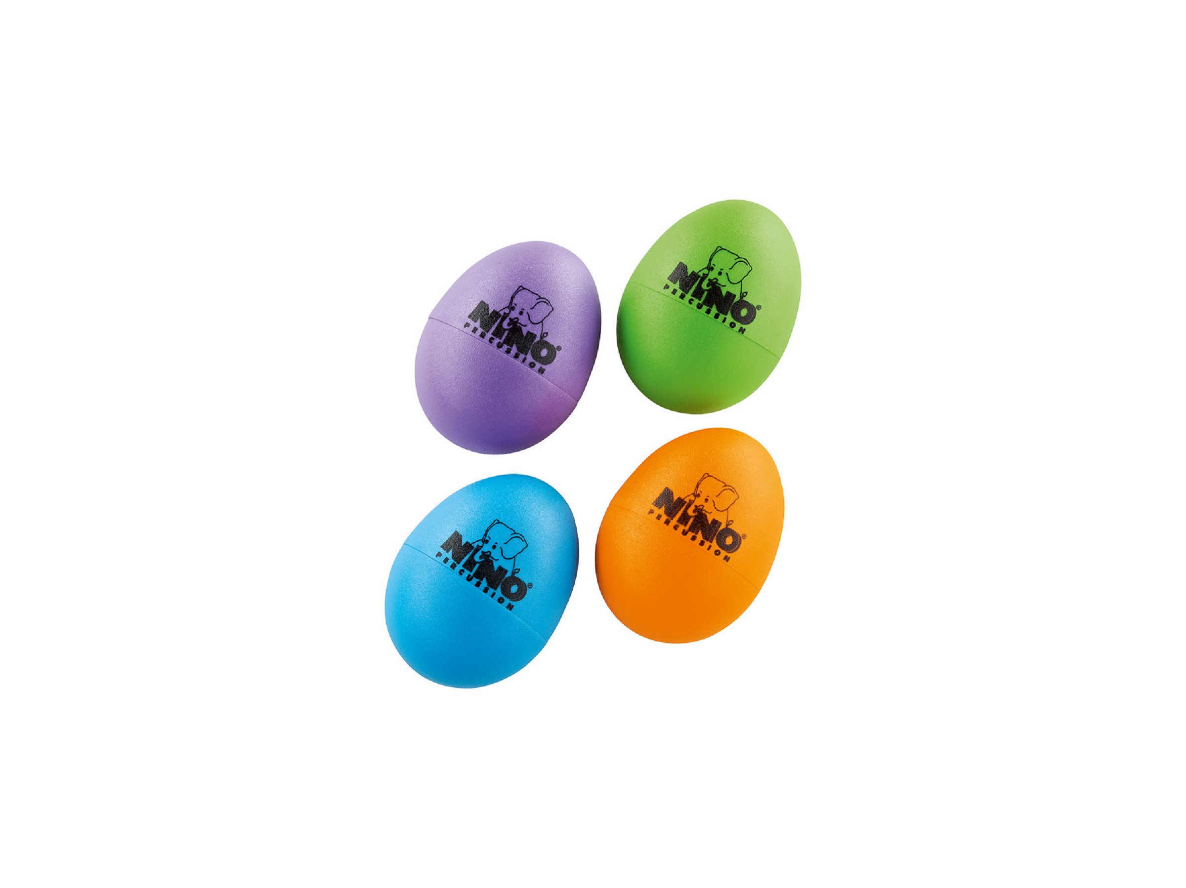 Nino NINOSET540-2 Egg Shaker 4er Set Blau/Orange/Lila/Grün