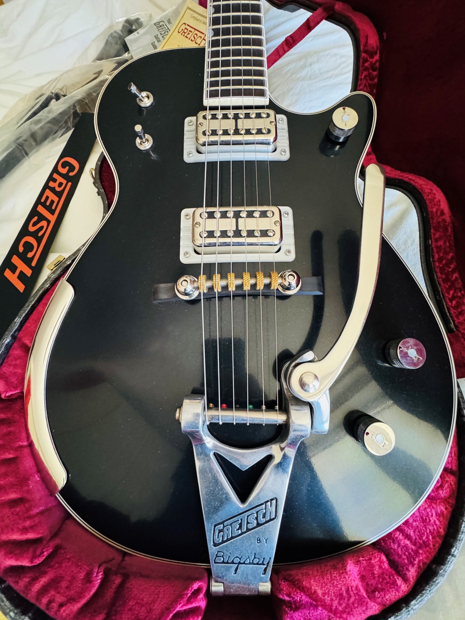 GRETSCH G6134-59 BLACK SPARKLE C/C