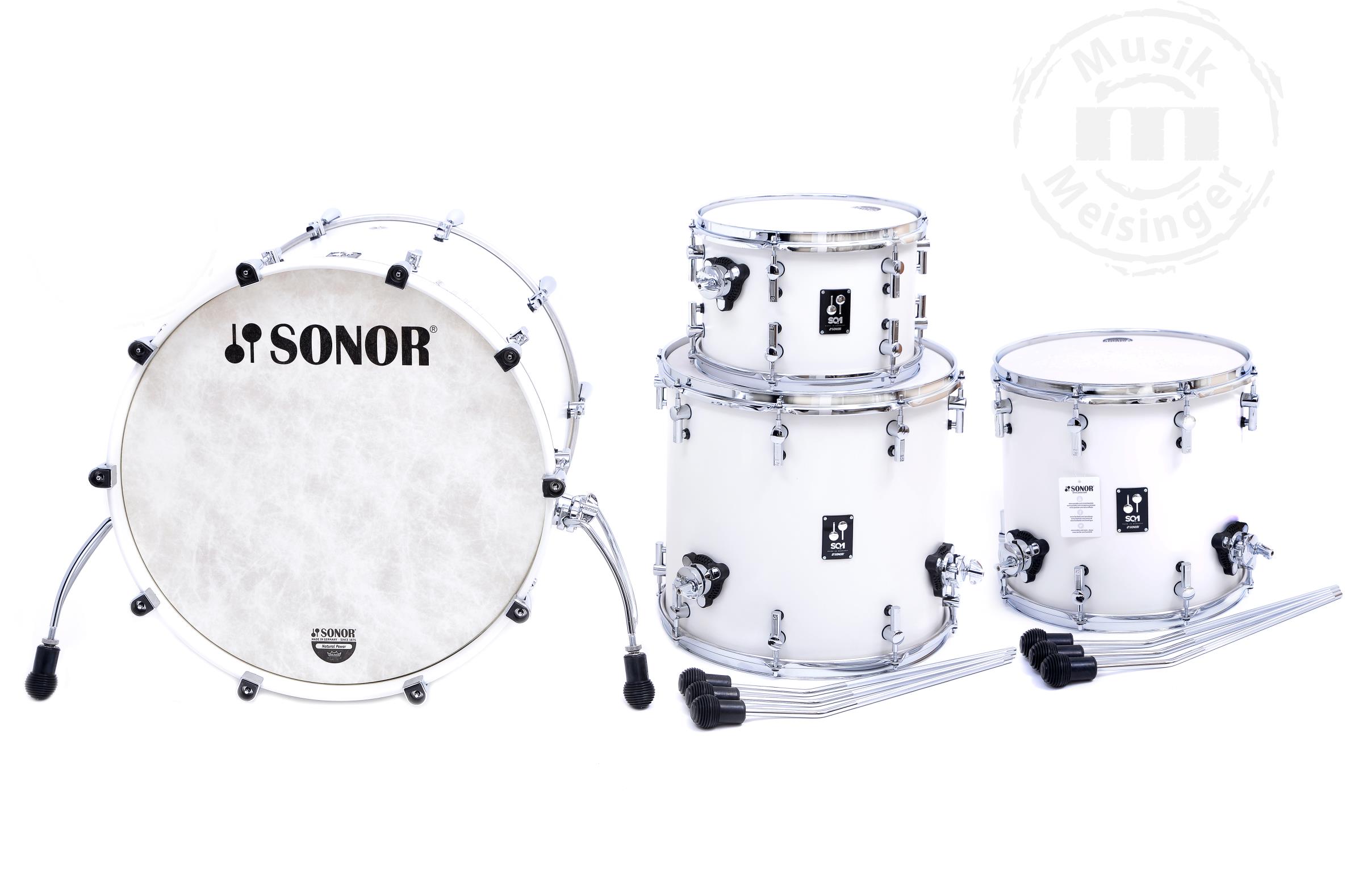 Sonor SQ1 Shell Set Satin Pure White 22BD/12T/14FT/16FT