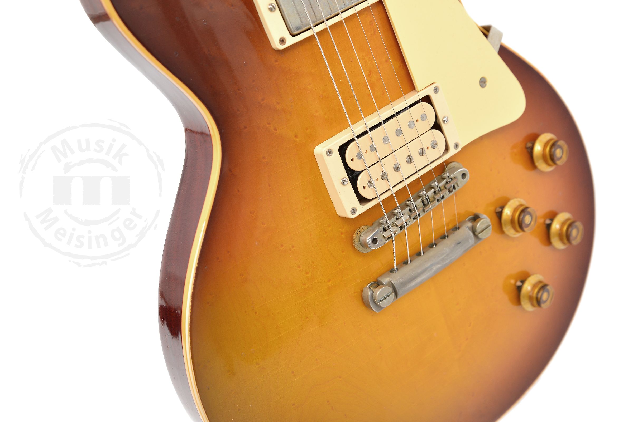 GIBSON Custom LE 1959 Les Paul Standard Reissue with Birdseye Maple Top, Light Aged, Peach Tea Burst