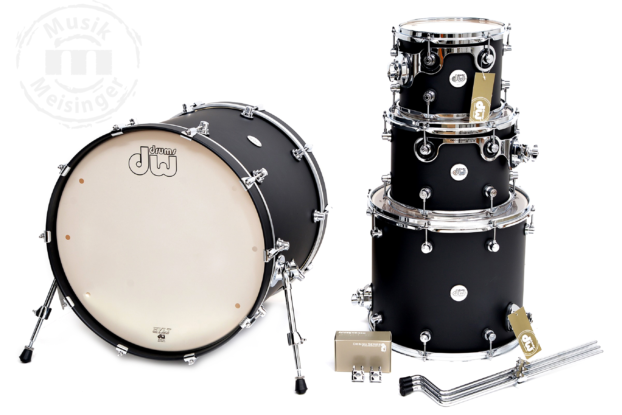 dw Design Shellset 22B/10T/12T/16FT Black Satin