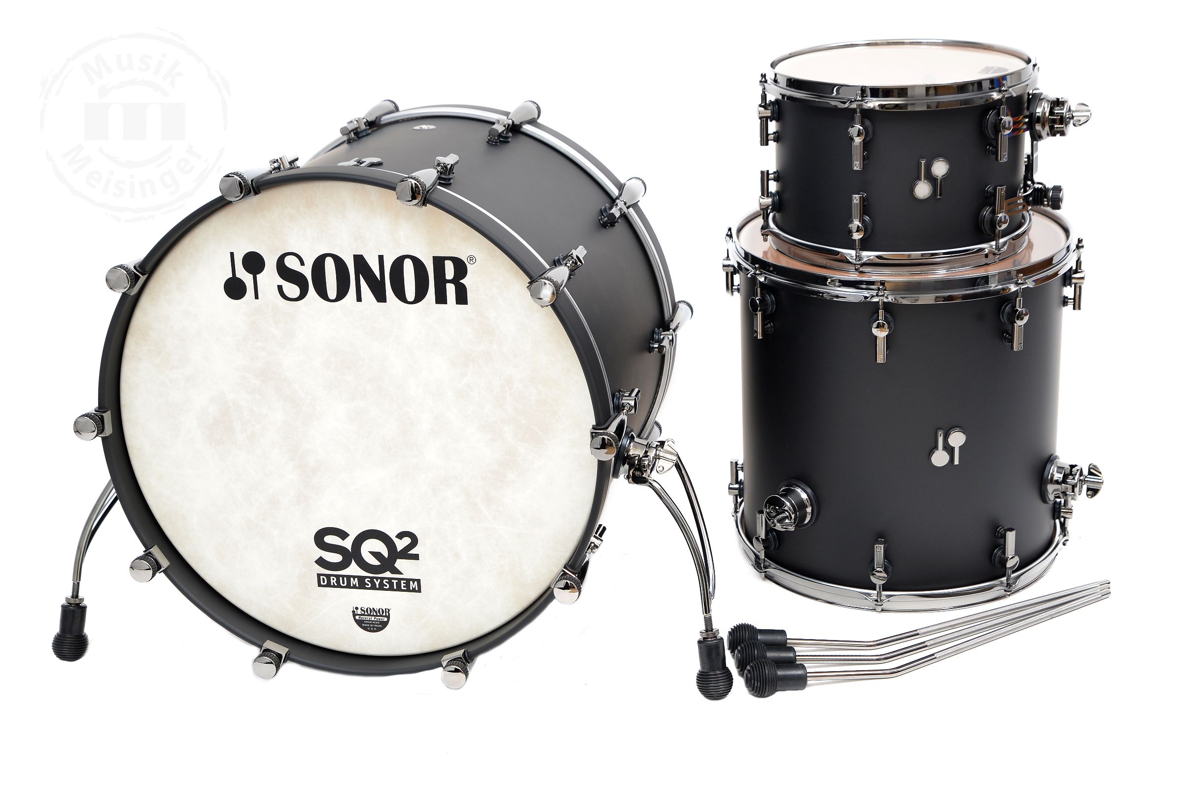 Sonor SQ2 22B/12T/16FT Shellset  Dark Satin