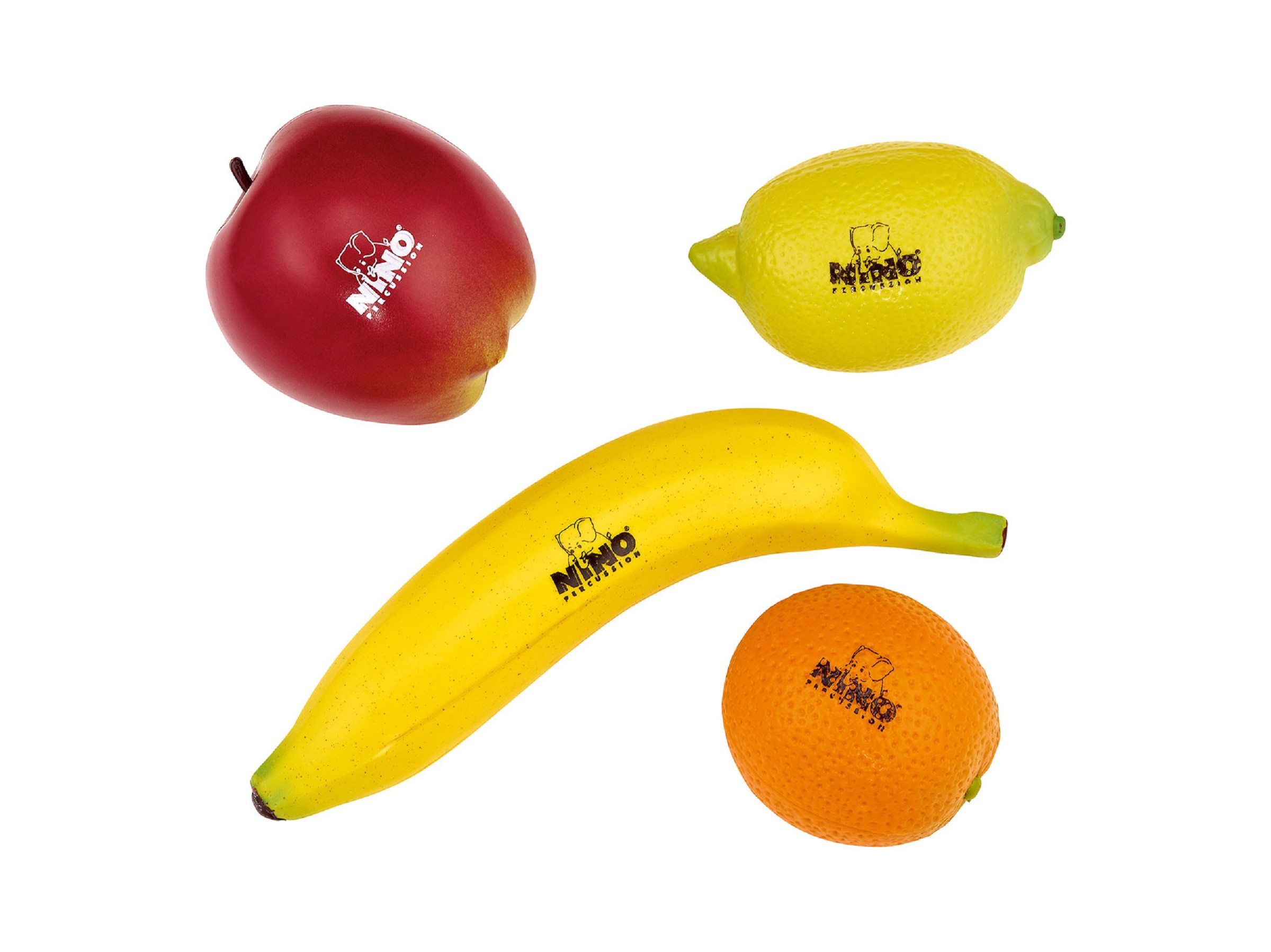 Nino NINOSET100 Obst Shaker-Set Apfel/Banane/Zitrone/Orange