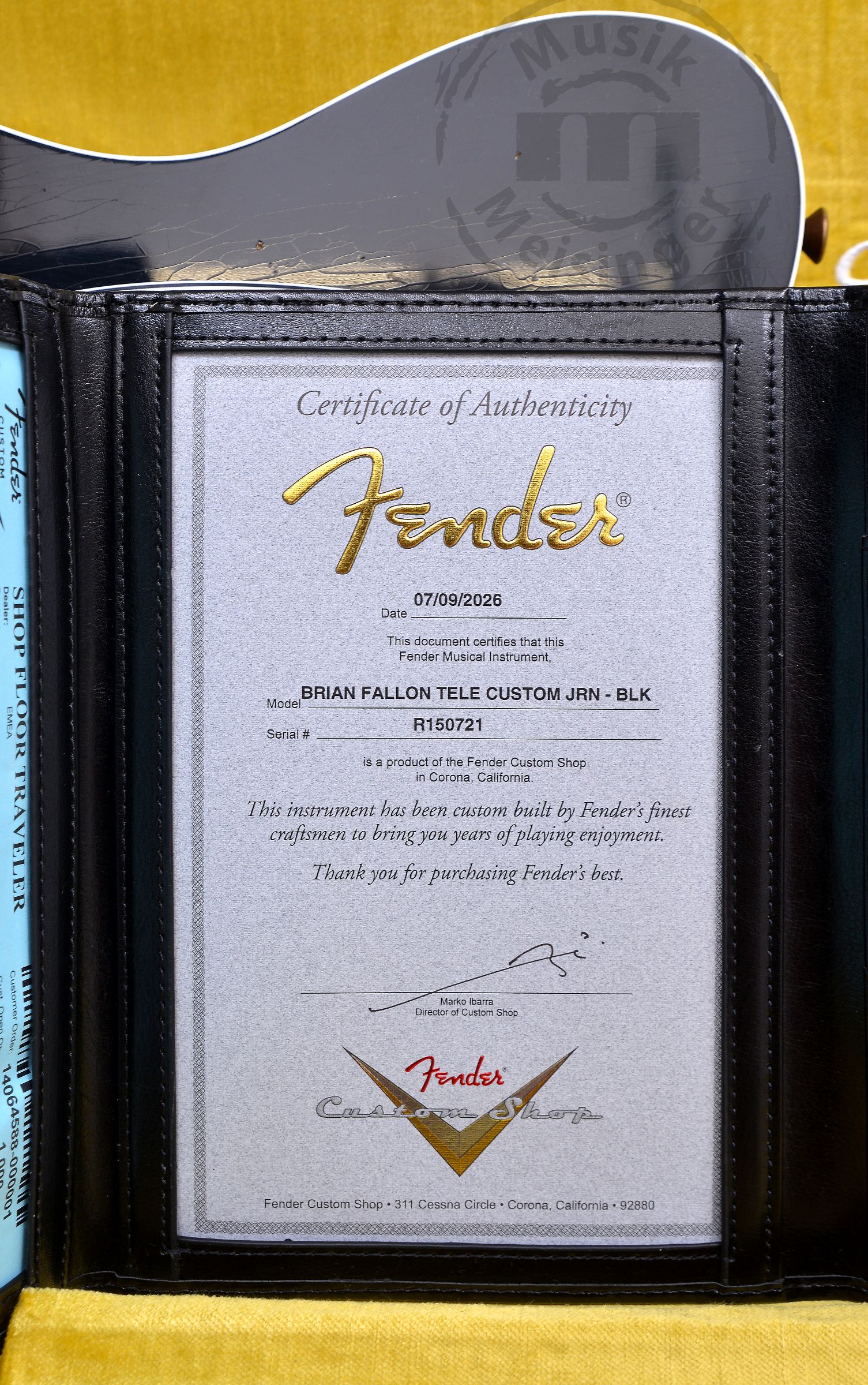 FENDER BRIAN FALLON TELE CUSTOM JRN - BLK