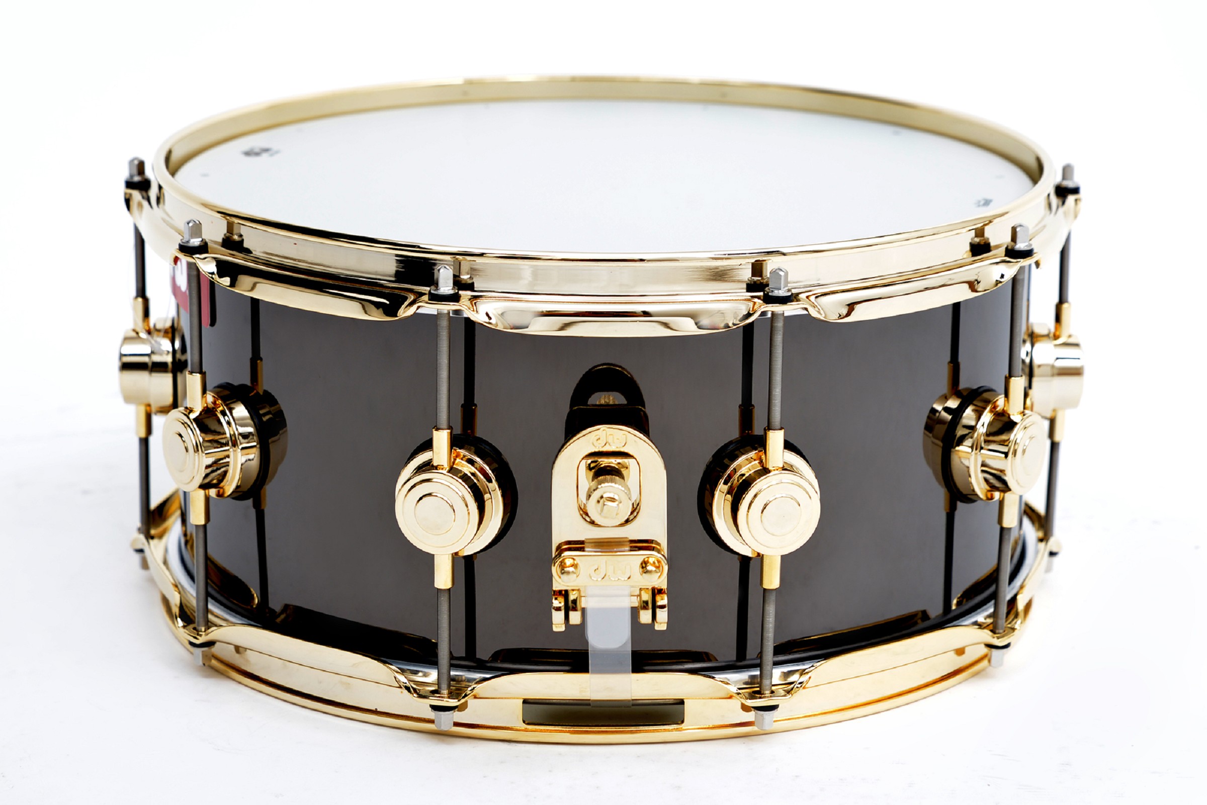 dw Snare 14x6,5 Black Nickel Over Brass Gold HDWR