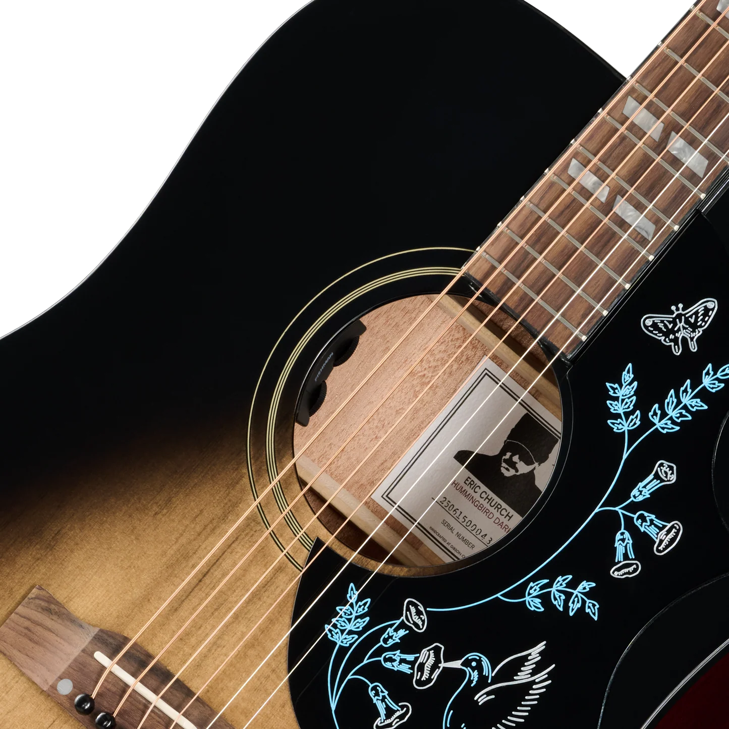 EPIPHONE Eric Church Hummingbird Dark, Cobra Burst
