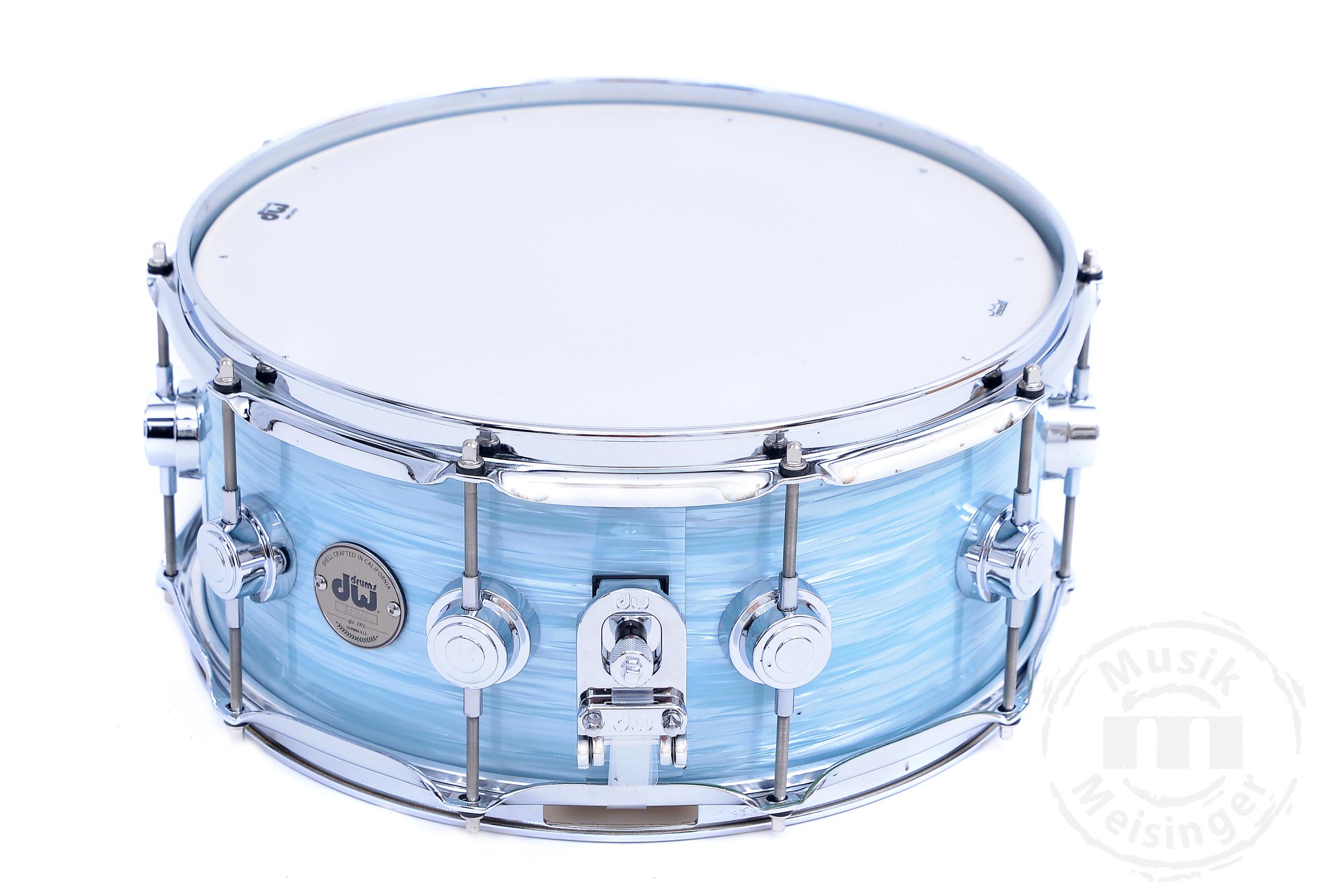 DW Finish Ply 14x6 Snare Pale Blue Oyster