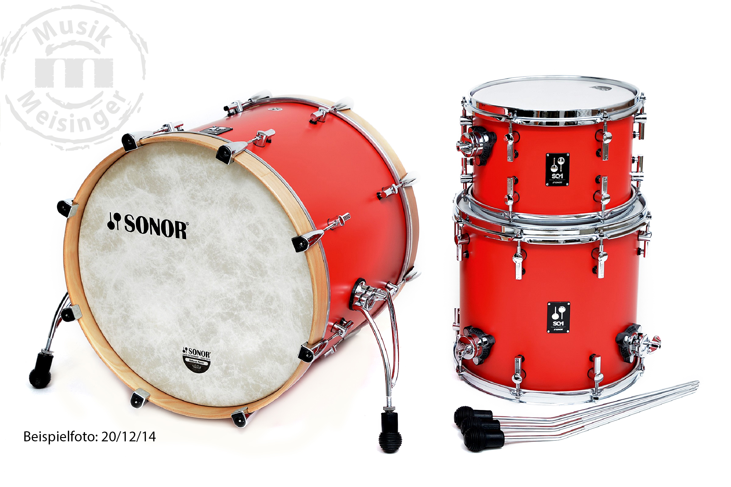 Sonor SQ1 Shell Set Hot Rod Red 24BD/13T/18FT