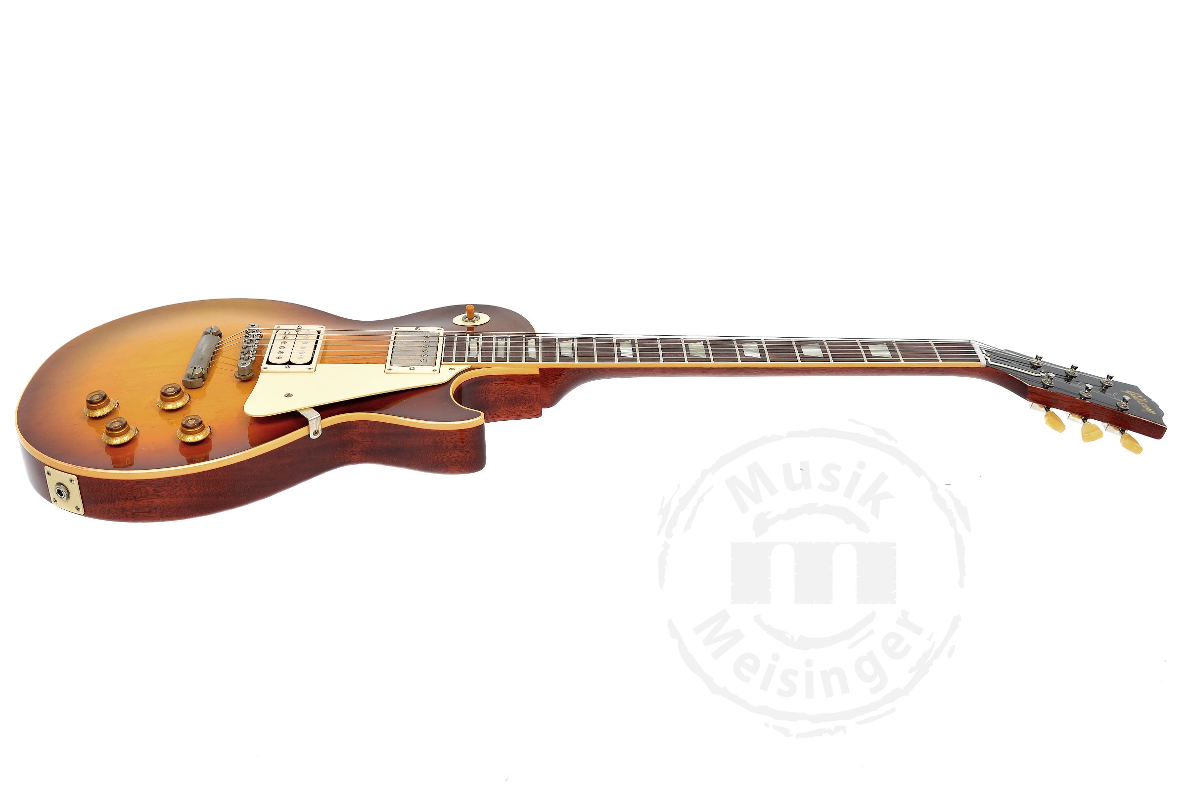 GIBSON Custom LE 1959 Les Paul Standard Reissue with Birdseye Maple Top, Light Aged, Peach Tea Burst