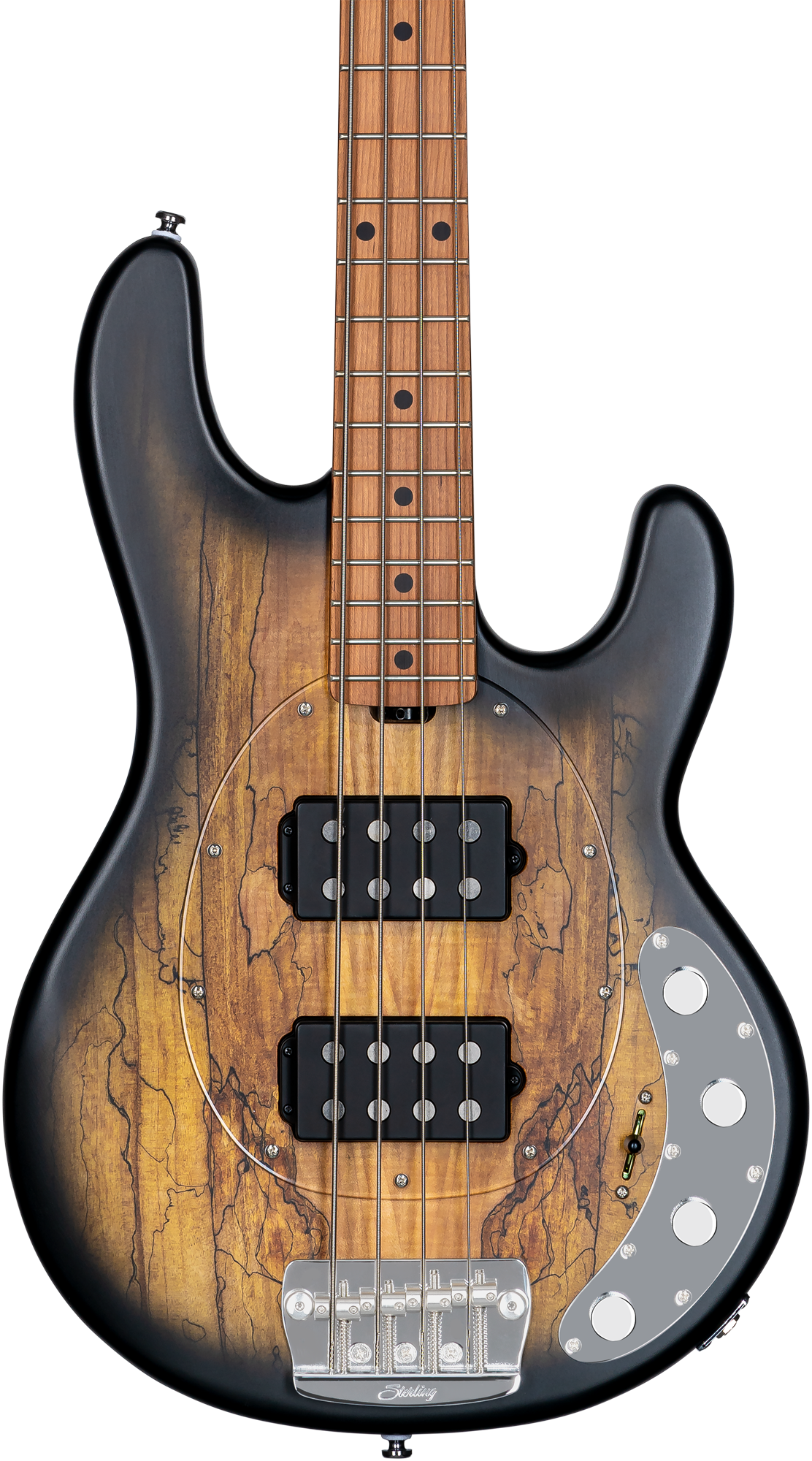 STERLING by Music Man StingRay 34 HH Spalted Maple Natural