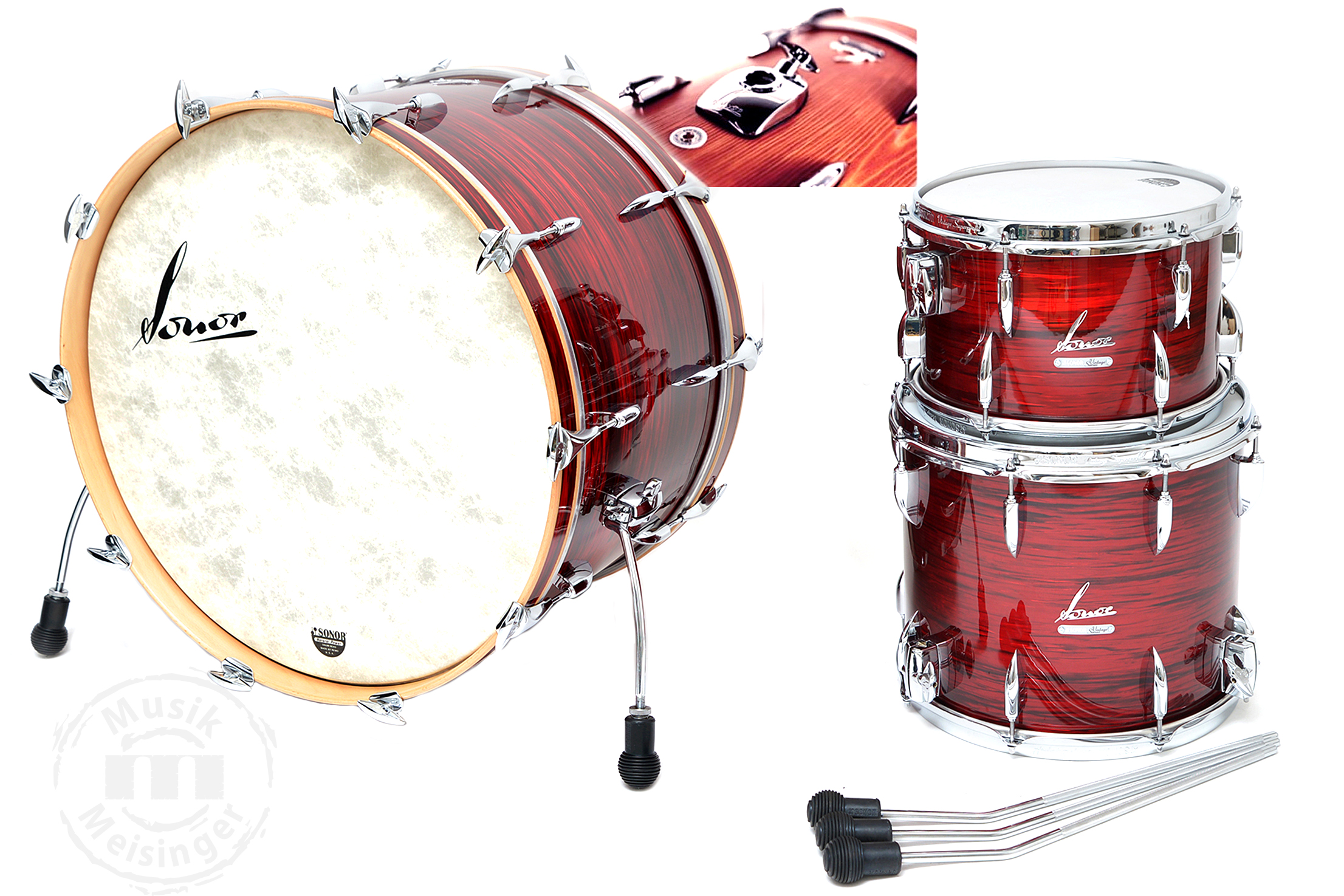 Sonor Vintage 20BD(WM)/12TT/14FT Vintage Red Oyster