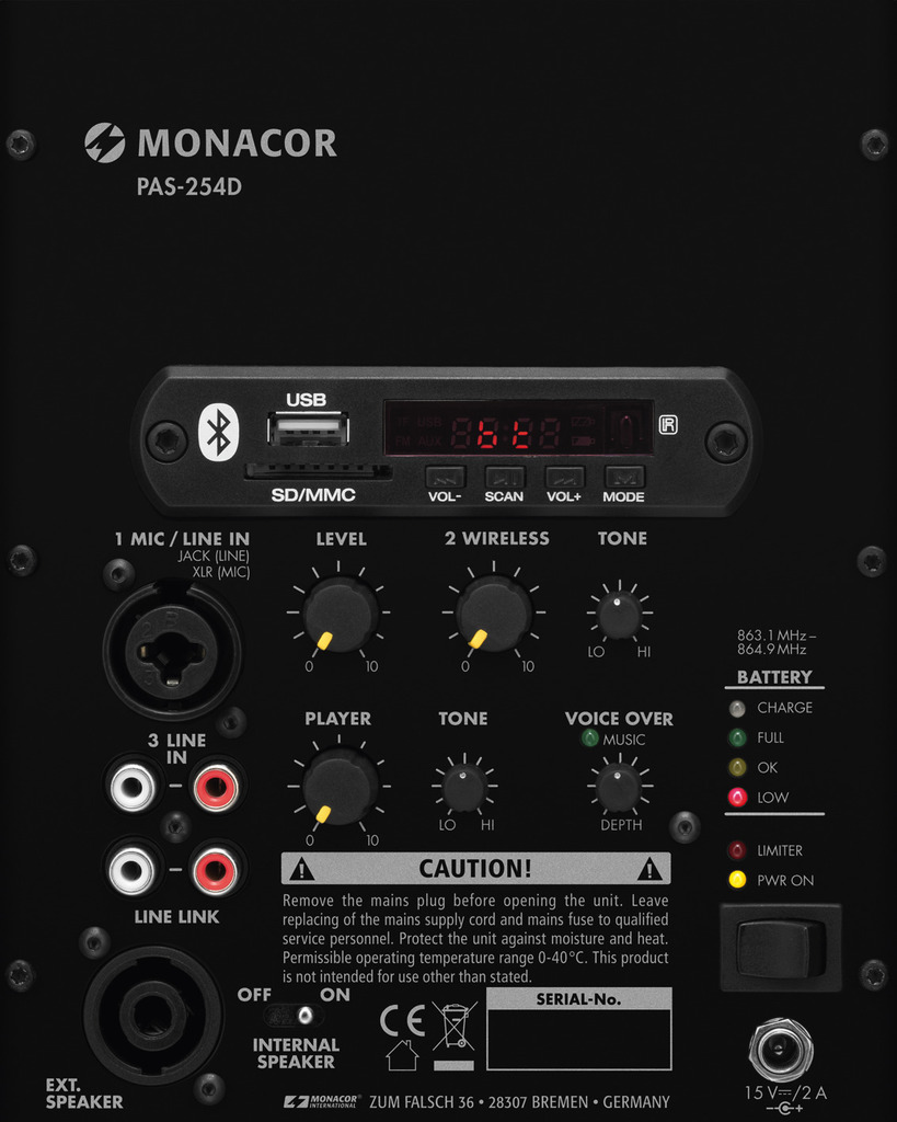 Monacor PAS-254D (Prozessionsanlage)