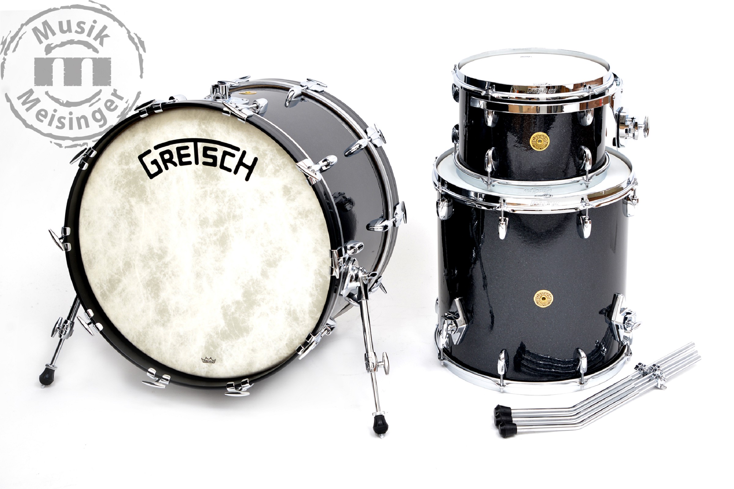 Gretsch Broadkaster Shellset 22BD/12T/16FT Black Glass Gretsch Broadkaster Shellset 22BD/12T/16FT Black Glass