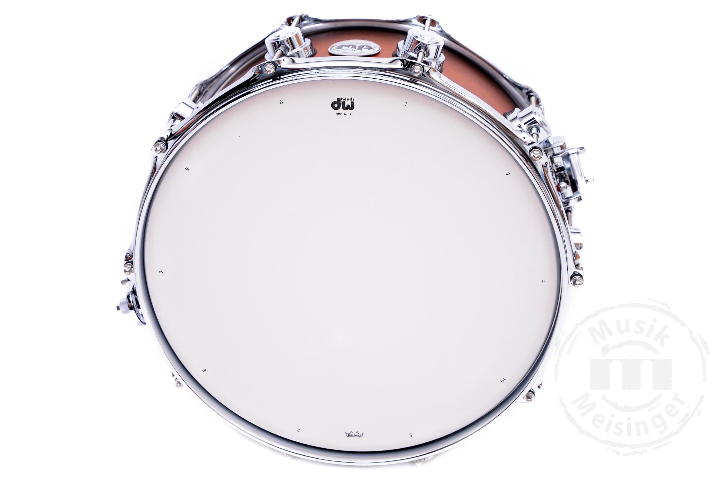 dw Collectors 14x6 Snare Tobacco To Ebony Burst