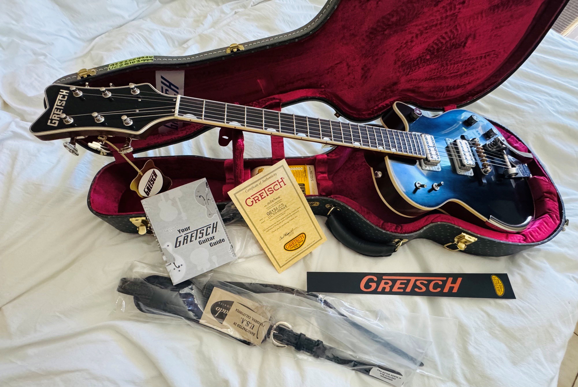 GRETSCH G6134-59 BLACK SPARKLE C/C
