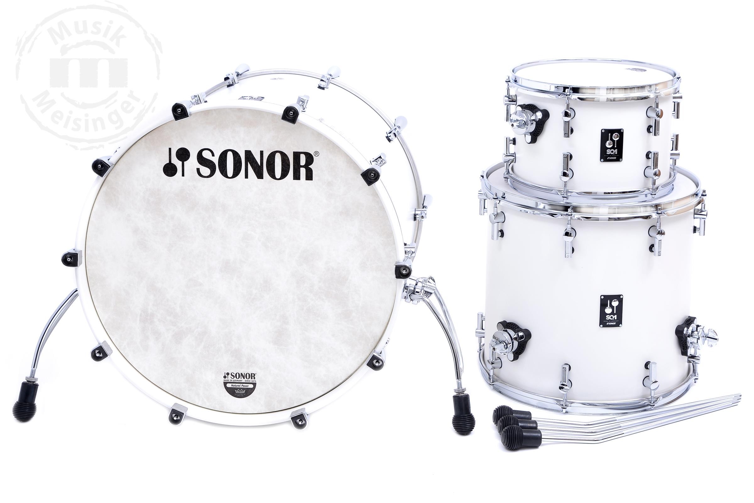 Sonor SQ1 Studio Set Satin Pure White 20BD/12T/14FT