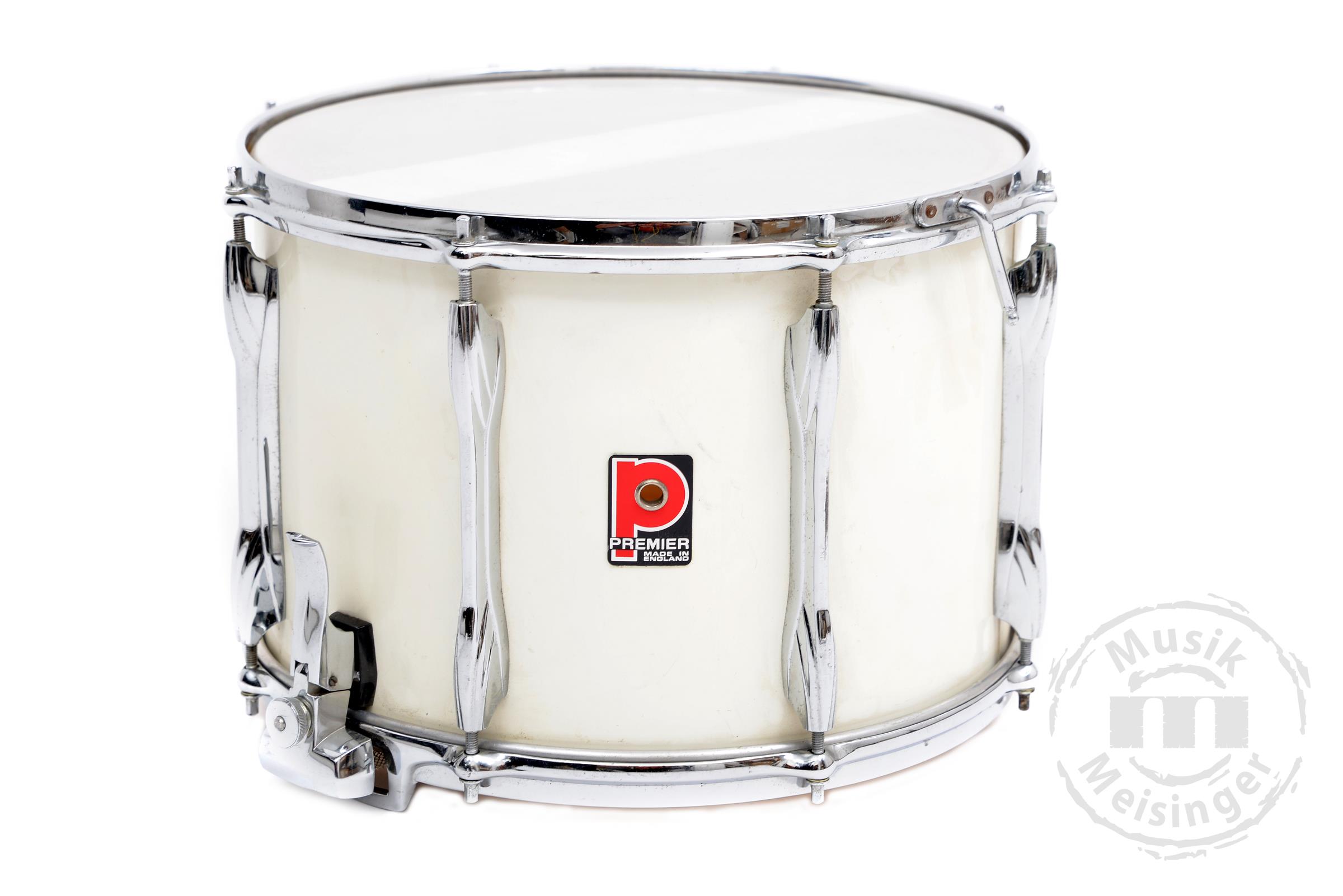 Premier 14x10 Wood Marching Snare Weiß