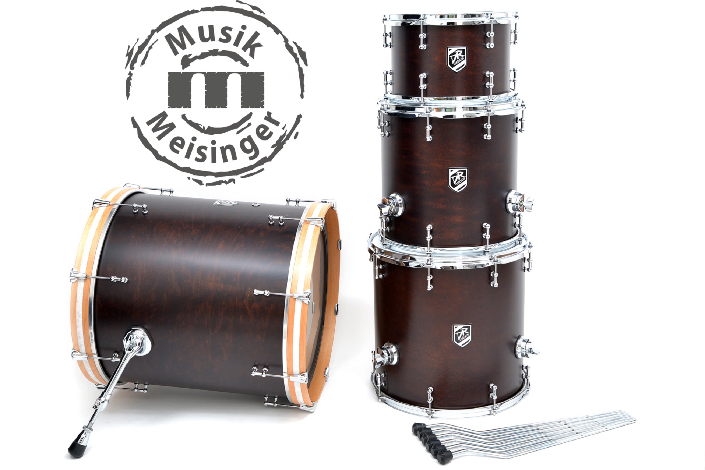 DR Customs Dark Brown Satin Paint Shellset 20/12/14/16 DR Customs Dark Brown Satin Paint Shellset 20/12/14/16