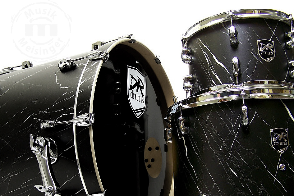 DR Drums Stage Attack 22BD/12TT/16FT Matt Black/White