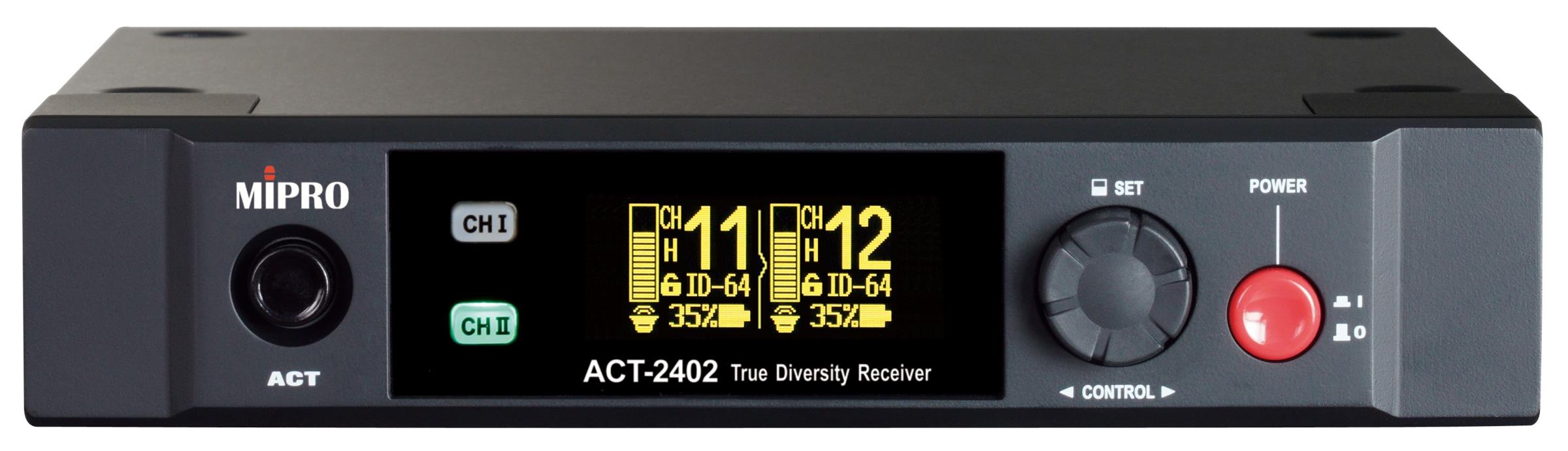 Mipro ACT-2402 Digitaler 2-Kanal Empfänger 2,4 GHz