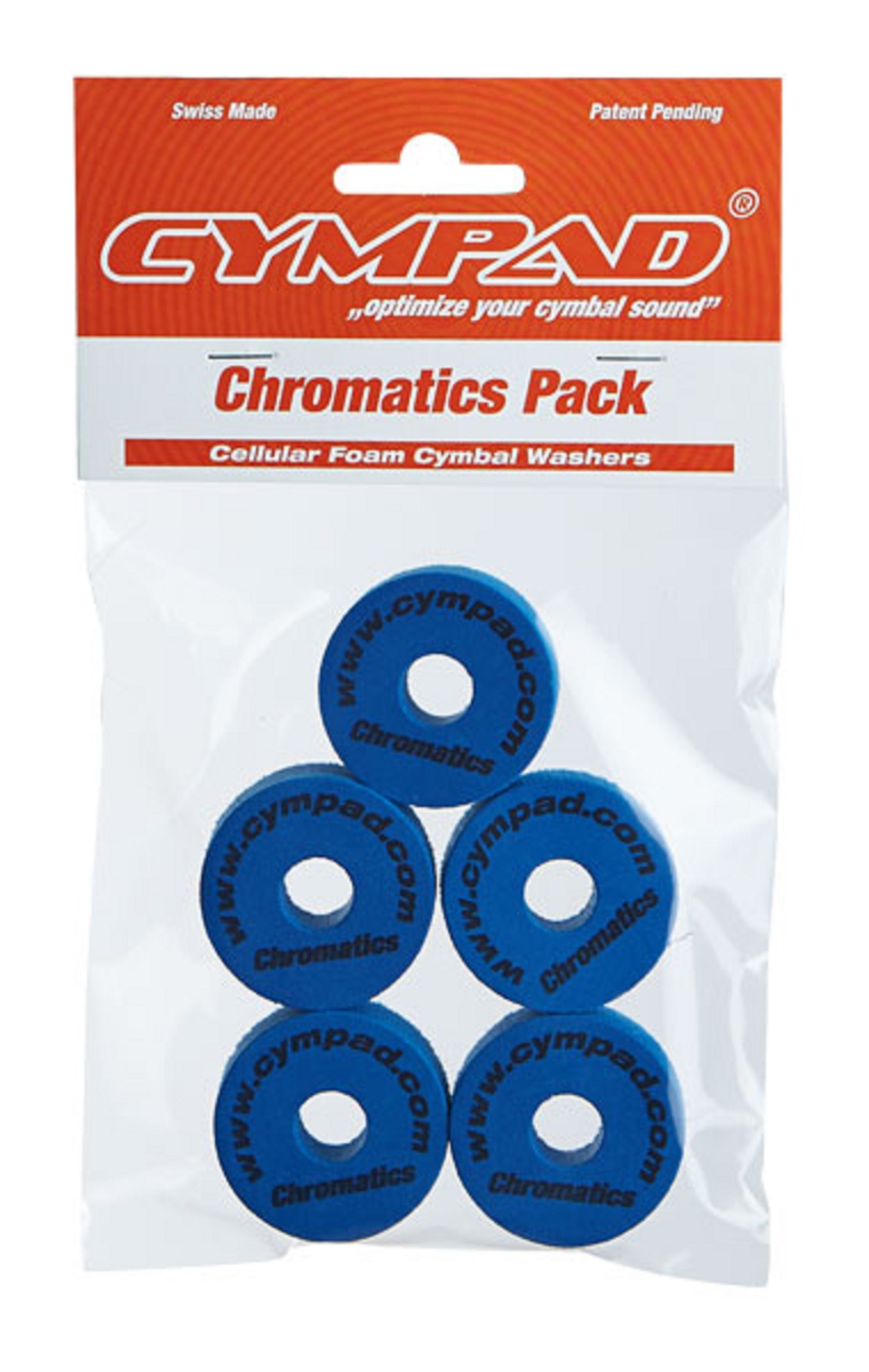 Cympad Chromatics Blau Beckenfilz-Set 5 stück