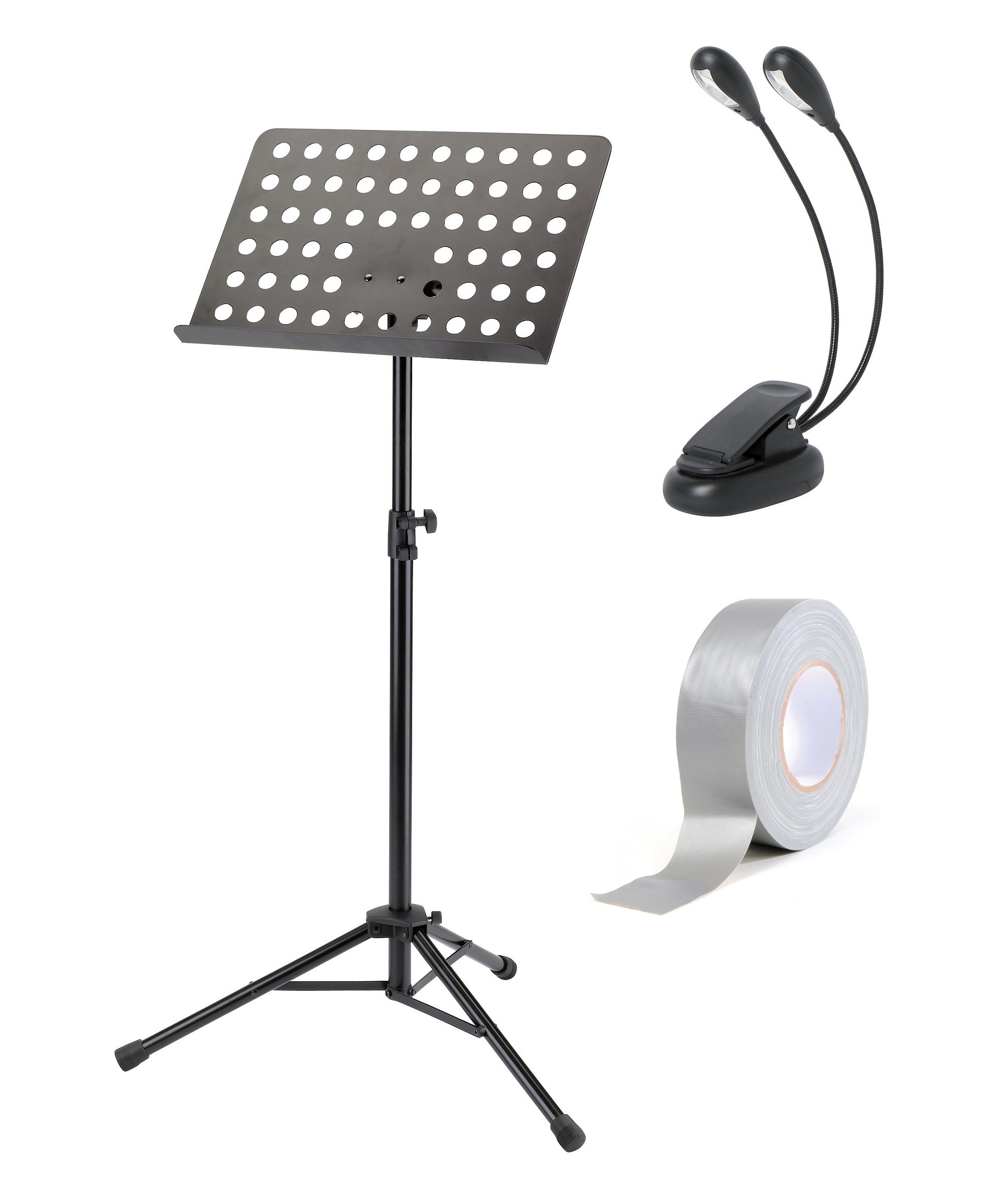 K&M 11940 Orchesternotenpult inkl. LED Leuchte und Gaffa