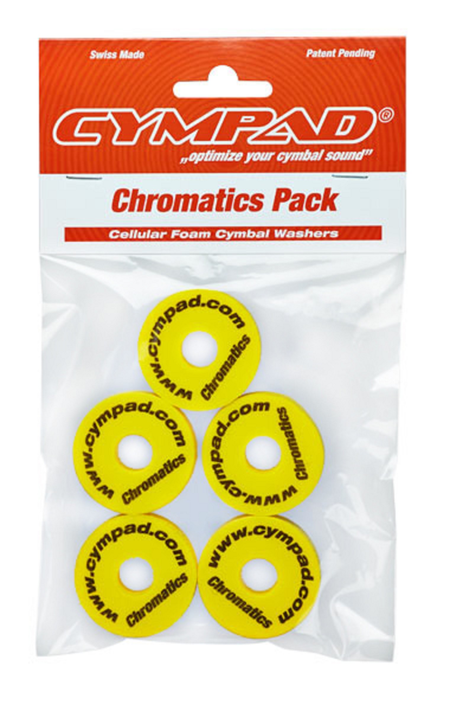Cympad Chromatics Gelb Beckenfilz-Set 5 stück