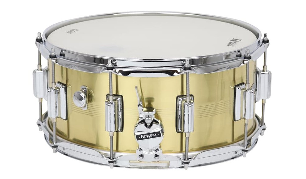 Rogers 14x6,5 Super Ten 7 Snare Line Snare Natural Brass