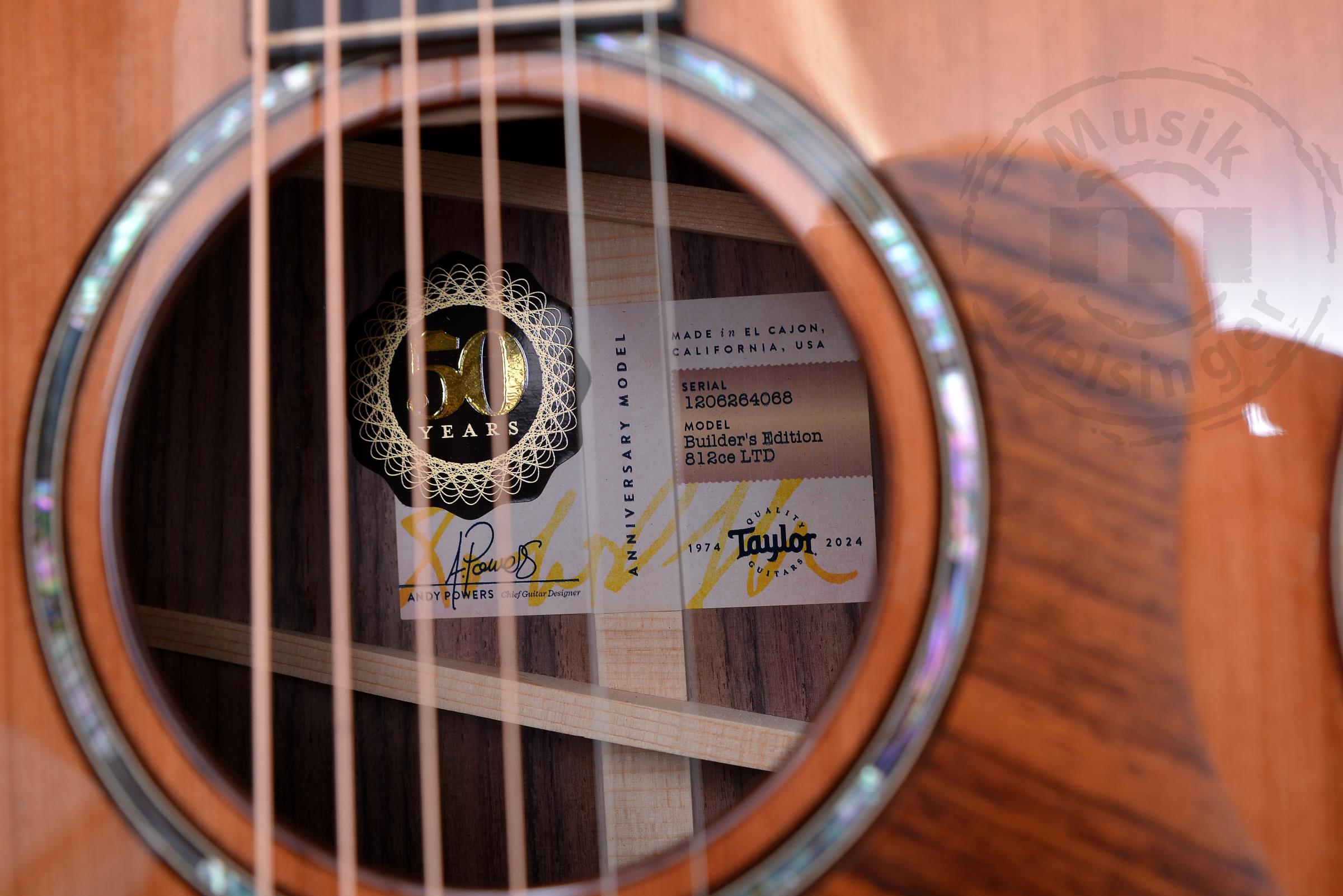 TAYLOR Builder's Edition 812ce, LTD,  50th Anniversary