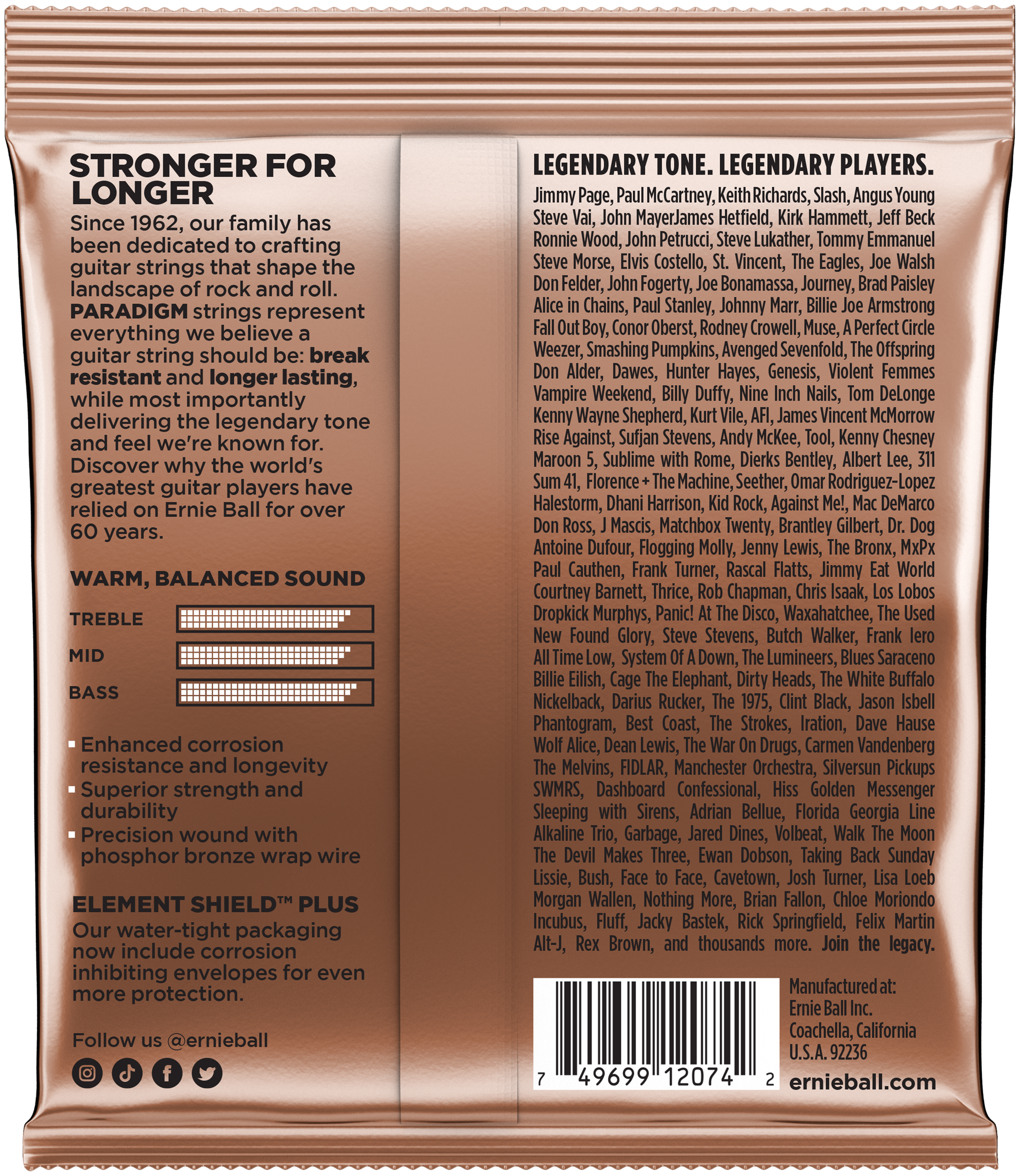 Ernie Ball Paradigm Phosphor Bronze Medium 13-56