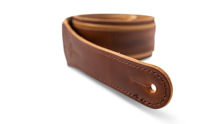 TAYLOR Nouveau Strap,Med Brown Leather,2.5"