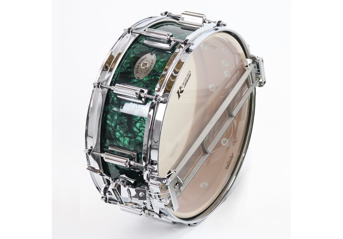 Rogers 14x5 Dyna-Sonic Snare Green Marine Pearl Rogers 14x5 Dyna-Sonic Snare Green Marine Pearl